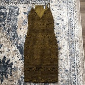 Size 6 - H&M green lace dress; worn once